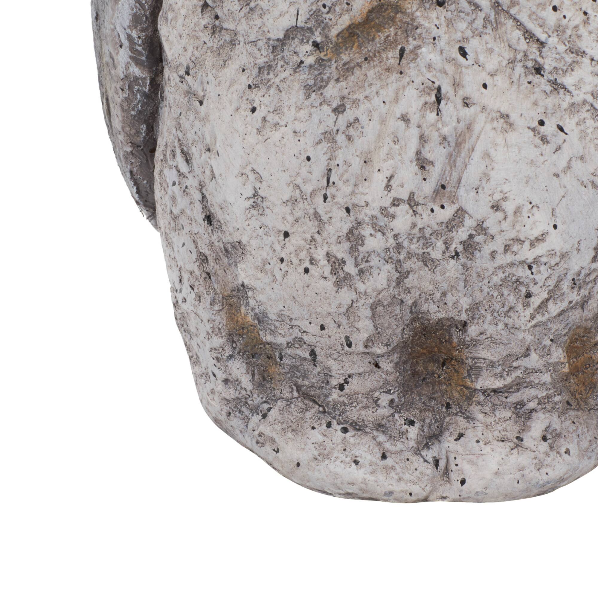 17" Gray Stone Country Owl Garden Sculpture